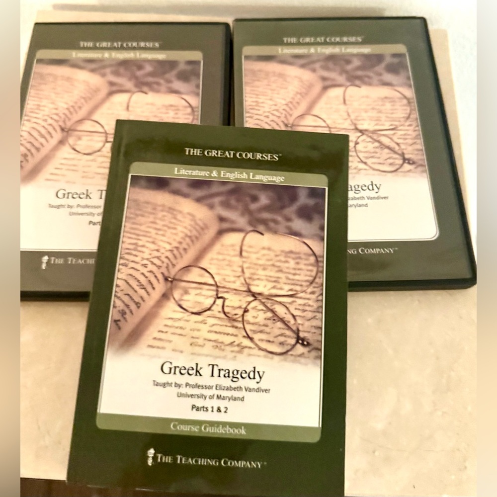 Great Courses: Greek Tragedy.  DVDs and book set. (4 DVDs. Like new